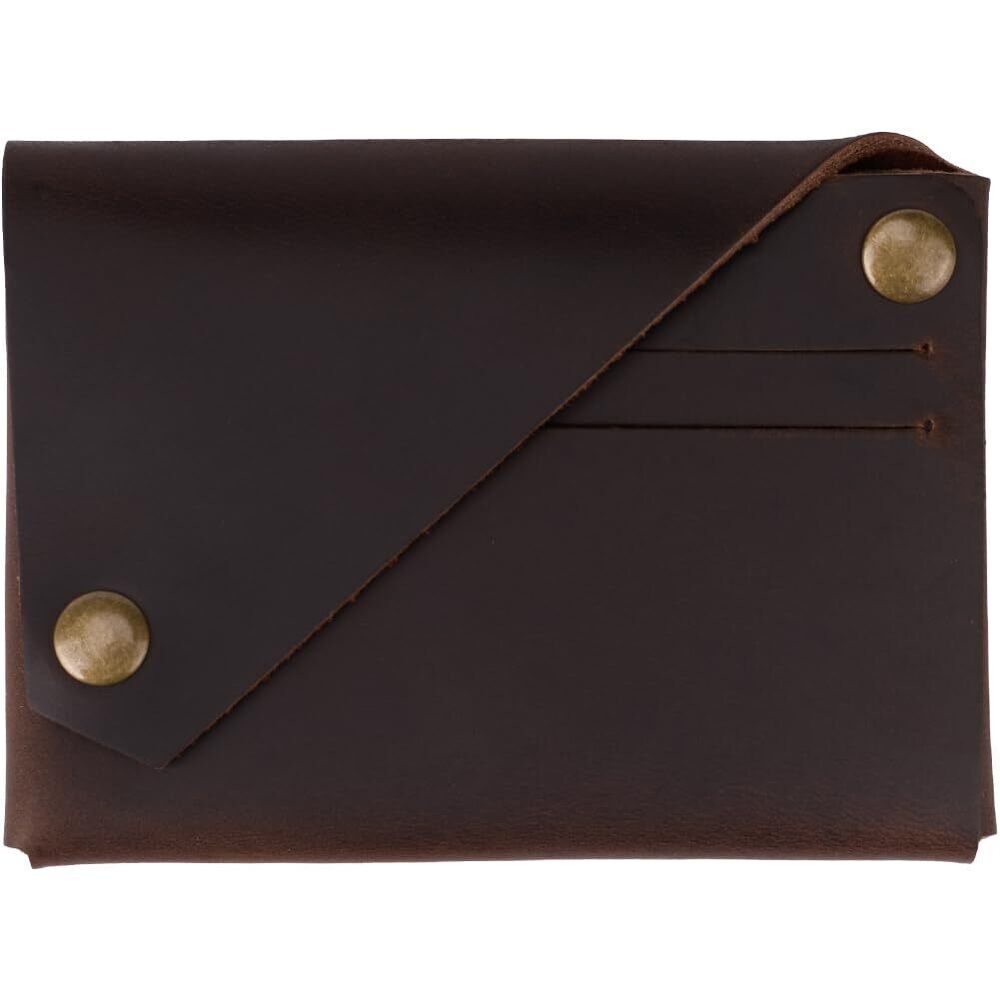 8622 Leather Card Case 102x75x25mm Crazy Horse Leather Card Cover Coconut